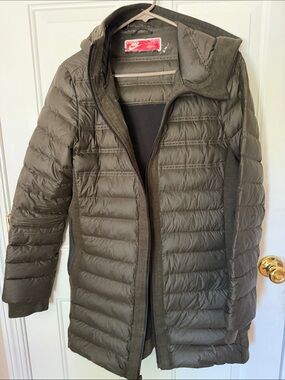 Nike Olive Quilted Hooded Puffer Jacket